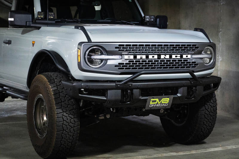 DV8 Offroad 21-22 Ford Bronco Factory Front Bumper Licence Relocation Bracket - Front License Plate Relocation DV8 Offroad