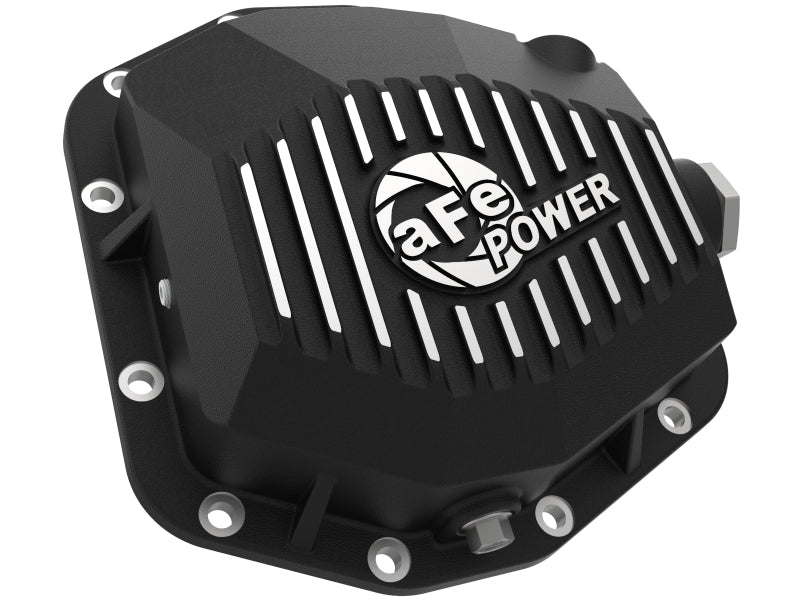 aFe Street Series Rear Differential Cover Black w/Machined Fins 20+ Jeep Gladiator JT (Dana M220) Diff Covers aFe