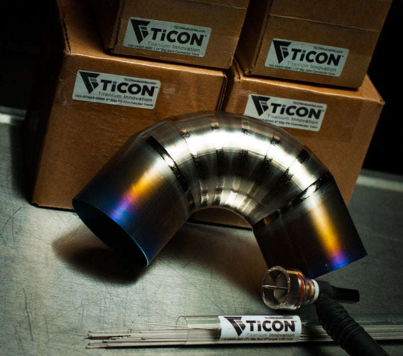 Ticon Industries 1.88in 7.5 Degree 1D/1.88in CLR Tight Radius 1mm Wall Titanium Pie Cuts - 6pk Titanium Tubing Ticon