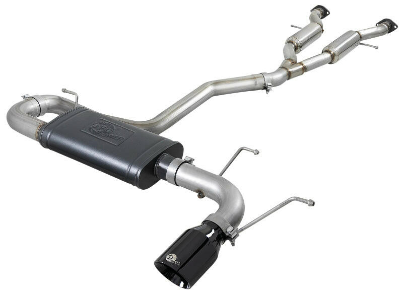 aFe Large Bore HD 3in 304 SS Cat-Back Exhaust w/ Black Tips 14-19 Jeep Grand Cherokee (WK2) V6-3.6L Catback aFe