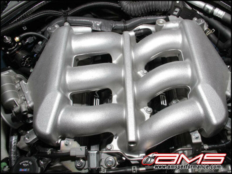 AMS Performance 2009+ Nissan GT-R R35 Alpha Fuel Rail Kit w/Regulator - Black Fuel Rails AMS