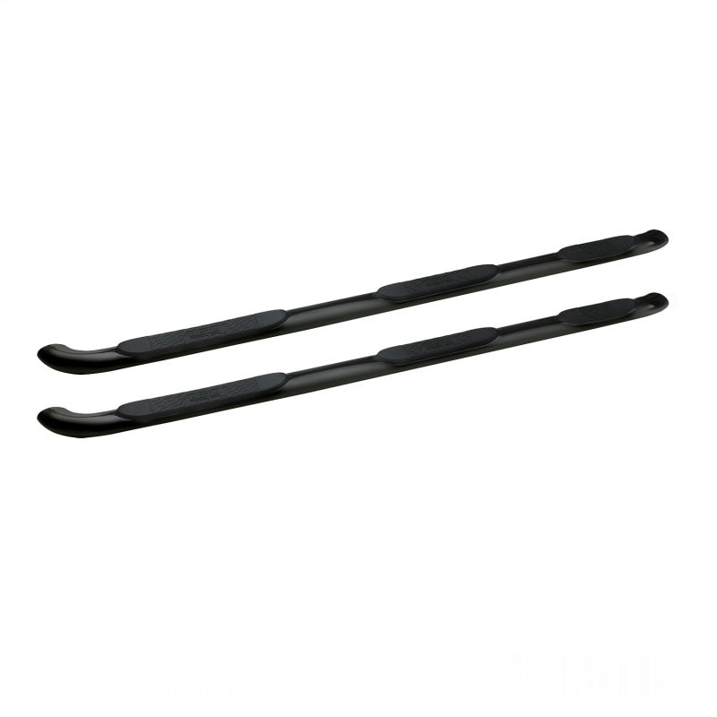 Westin 15-18 Chevy Silv 25/3500 Dbl Cab(6.5ft)/Dually (8ft) Platinum 4 Oval WTW Nerf Step Bars - Blk Nerf Bars Westin