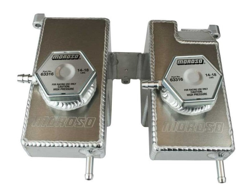 Moroso 16-Up Polaris RZR Turbo/Turbo S Dual Coolant Intercooler Tank Reservoirs Moroso