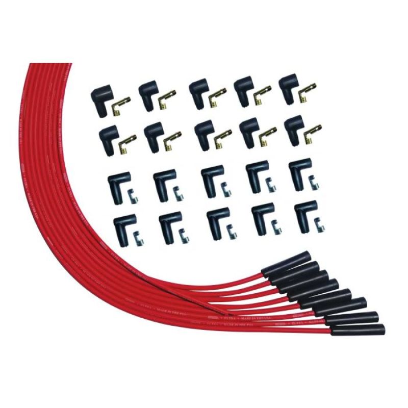 Moroso V8 Universal Str Plug HEI & Non-HEI Ultra Spark Plug Wire Set - Red Spark Plug Wire Sets Moroso