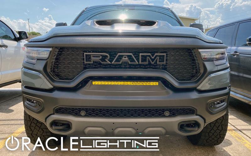 ORACLE Lighting 19-22 RAM Rebel/TRX Front Bumper Flush LED Light Bar System - Yellow Light Strip LED ORACLE Lighting