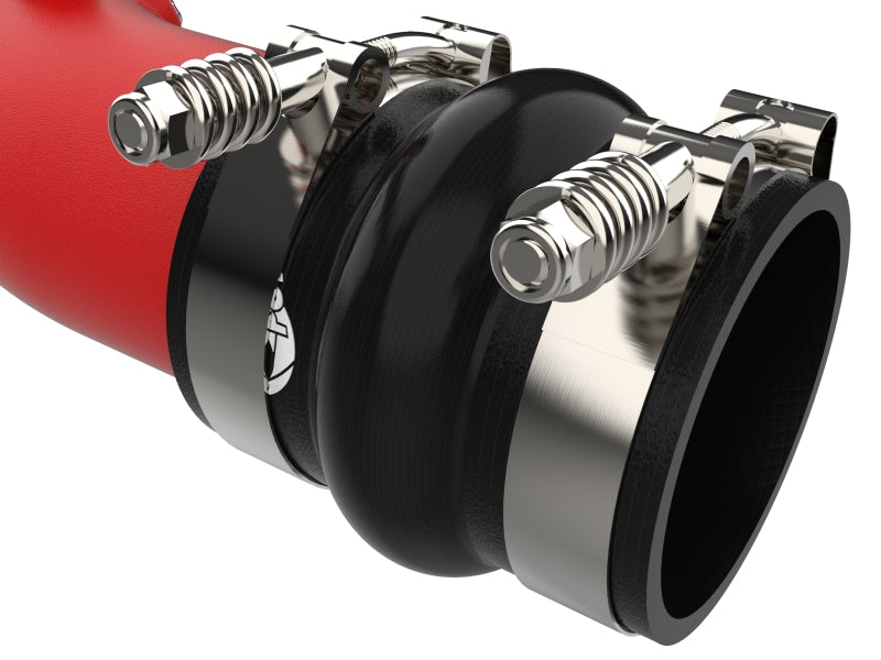 aFe 23-25 Ford F250/F350 Super Duty V8-6.7L BladeRunner Aluminum Hot & Cold Charge Pipe Kit - Red Intercoolers aFe