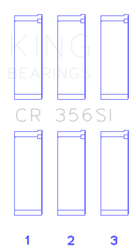 King Engine Bearings Smart M 132.910/930 (Size +0.25mm) Connecting Rod Bearing Set Connecting Rods King Engine Bearings