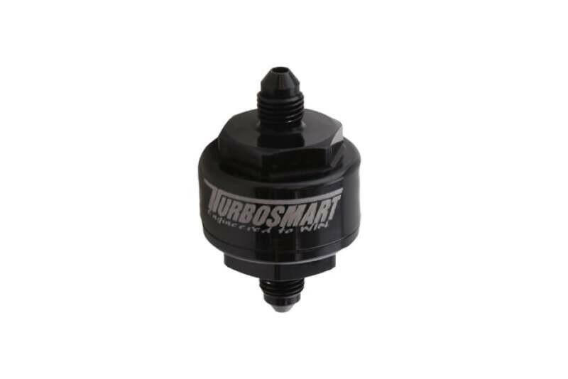 Turbosmart Billet Turbo Oil Feed Filter w/44 Micron Pleated Disc -4AN Male Inlet - Black Oil Filter Other Turbosmart