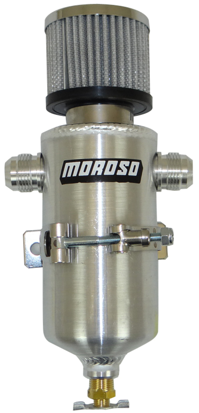 Moroso Breather Tank/Catch Can - Two -12An Male Fittings - Aluminum Oil Catch Cans Moroso