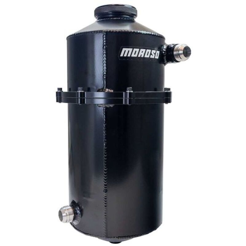 Moroso Road Race/Endurance/Marine 2 Pc 60/40 Split 19in Tall 12qt Dry Sump Tank - Black Dry Sump Oil Tanks Moroso