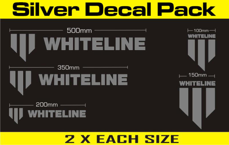 Whiteline Decal Kits 10 Pk Silver Stickers/Decals/Banners Whiteline