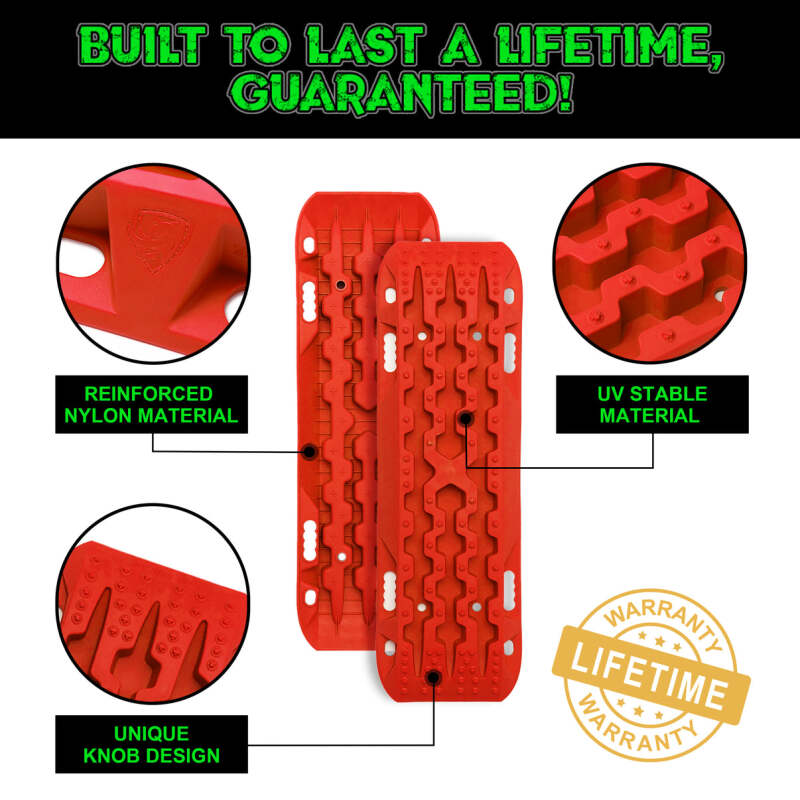 Rhino USA Recovery Traction Boards - Red (Pair) Recovery Boards Rhino USA