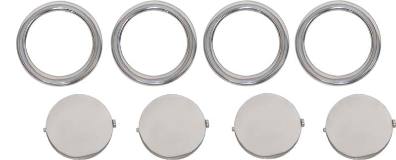 Kentrol 07-10 Jeep Wrangler JK Air Vent Assembly 8 Pieces - Polished Silver Vents Kentrol