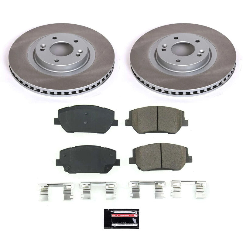 Power Stop 19-20 Hyundai Santa Fe Front Semi-Coated Rotor Kit Brake Kits - Performance Blank PowerStop