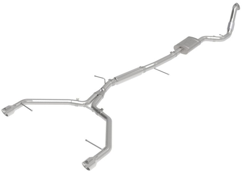 aFe 17-19 Audi A4 (B9) MACH Force-Xp 3in to 2.5in 304 SS Cat-Back Exhaust System-Dual Polished Tips Tips aFe