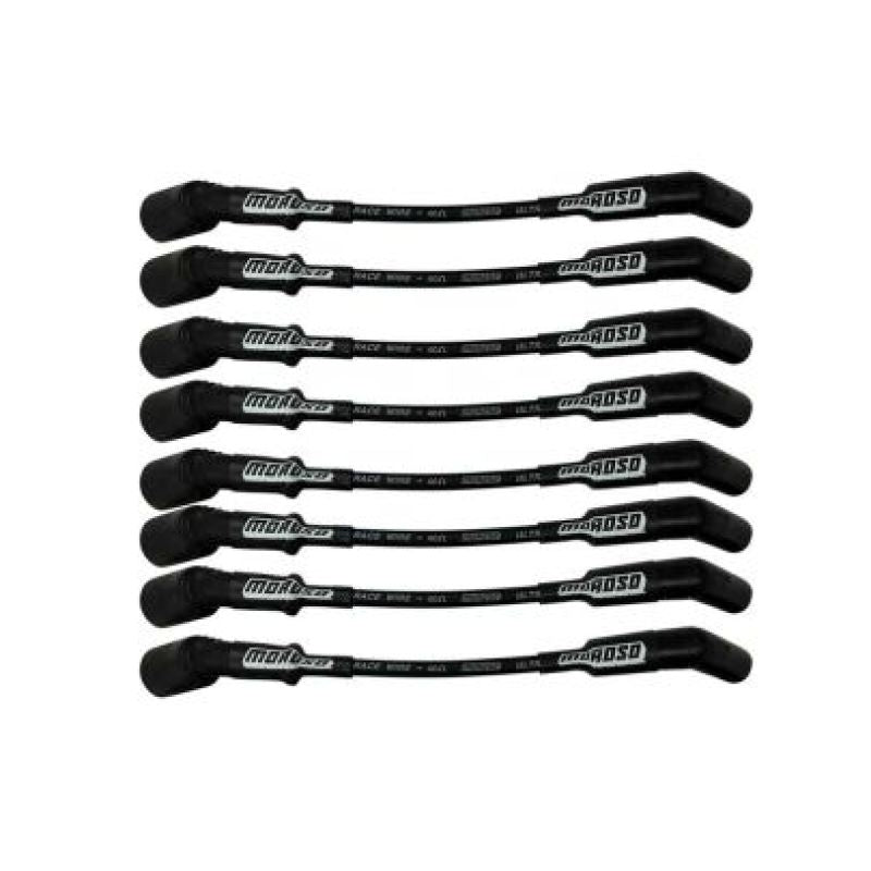Moroso GM LS Ignition Wire Set - Ultra 40 - Unsleeved - Coil-On - 9.75in Wire - 135 Degree - Black Spark Plug Wire Sets Moroso