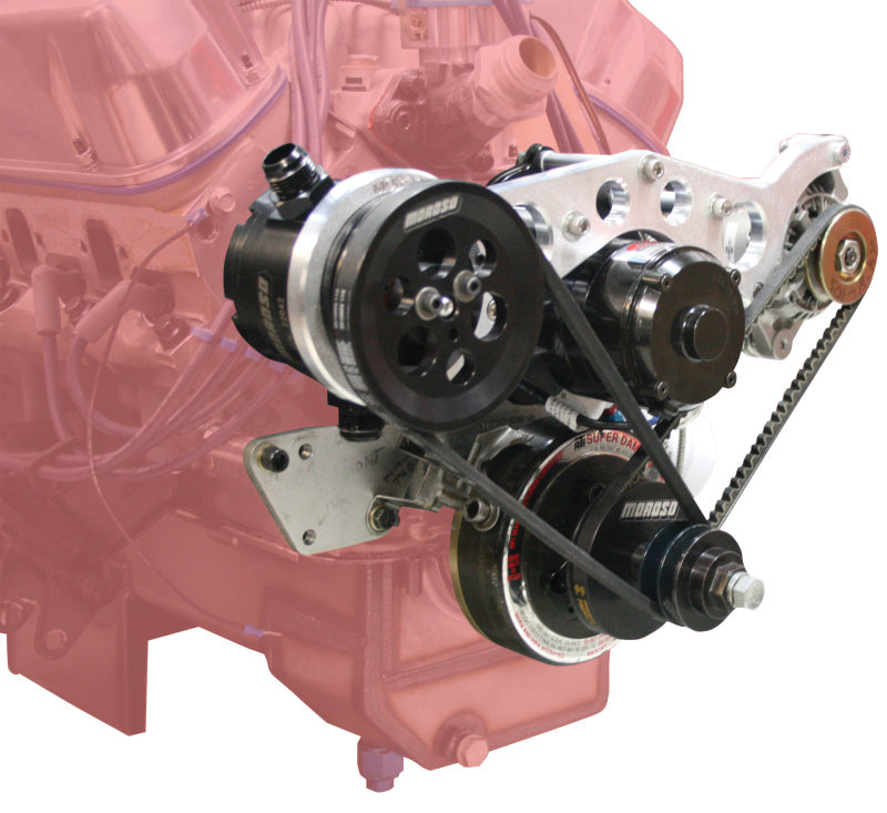 Moroso Ford Small Block Alternator & Vacuum Pump Mount - CSR (Late) Water Pump - 93mm Alternator Brackets Moroso