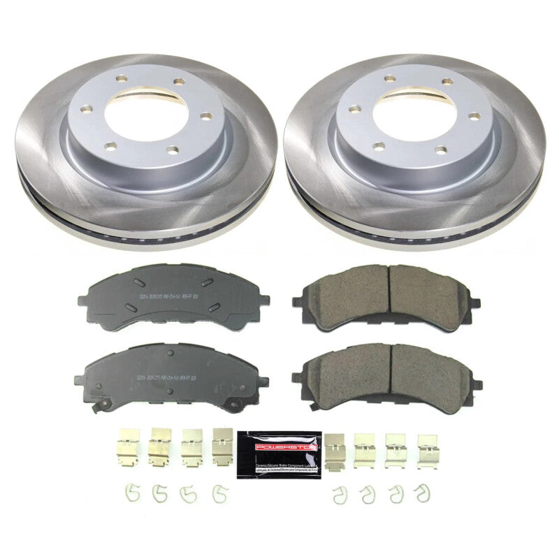 Power Stop 19-22 Ford Ranger Front Semi-Coated Rotor Kit Brake Kits - Performance Blank PowerStop