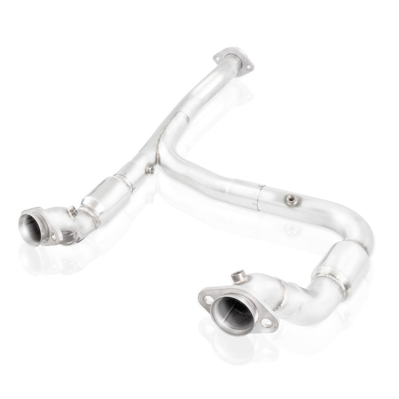 Stainless Works 2015-16 F150 2.7L Downpipe 3in High-Flow Cats Y-Pipe Factory Connection Downpipes Stainless Works