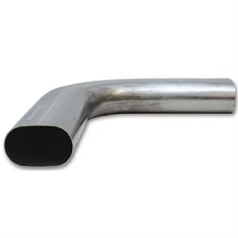 Granatelli 3in Oval Stainless Steel Horizontal 90 Deg Bend 4.5in Bend Radius Tubing Steel Tubing Granatelli Motor Sports