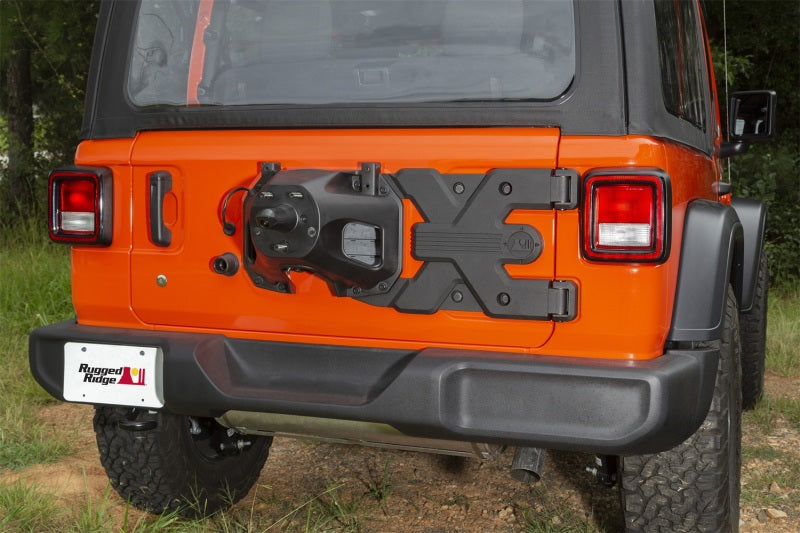 Rugged Ridge Spartacus HD Tire Carrier Hinge Casting 18-20 Jeep Wrangler JL Spare Tire Carriers Rugged Ridge