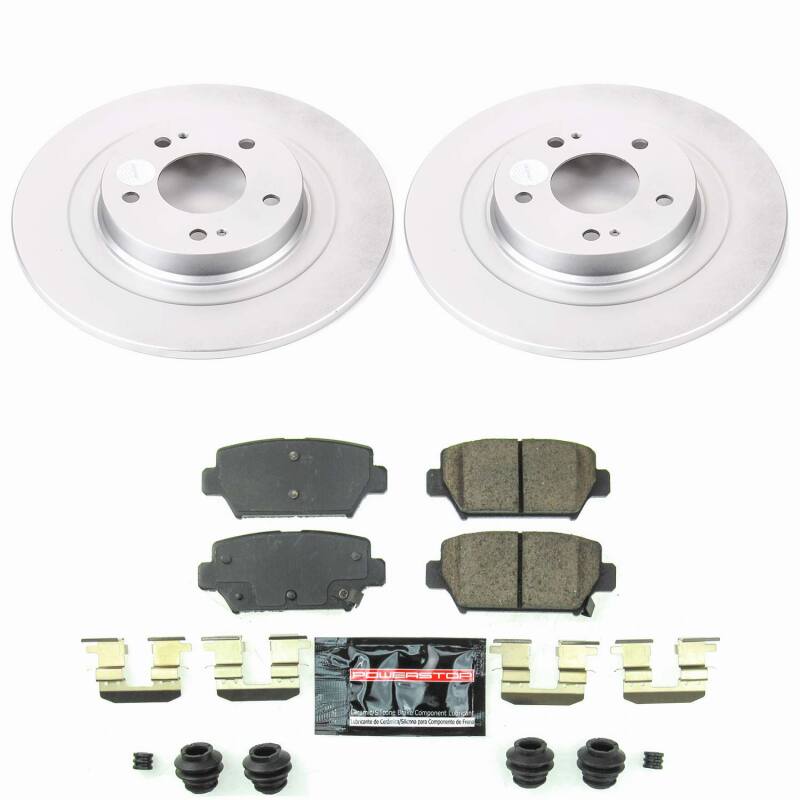 Power Stop 18-20 Mitsubishi Eclipse Cross Rear Z23 Coated Brake Kit Brake Kits - Performance D&S PowerStop