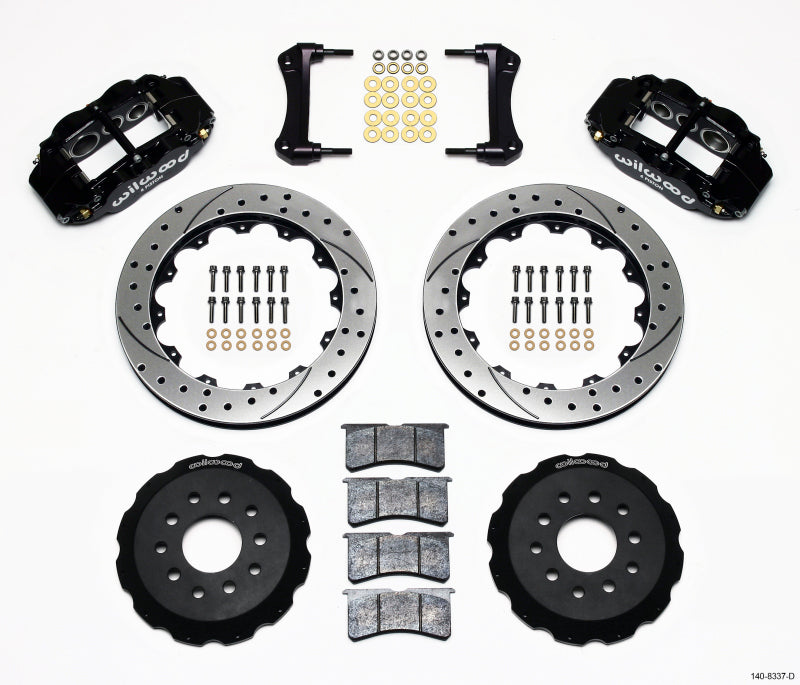 Wilwood Narrow Superlite 6R Front Hat Kit 12.88in Drilled 88-93 Corvette C4 Big Brake Kits Wilwood