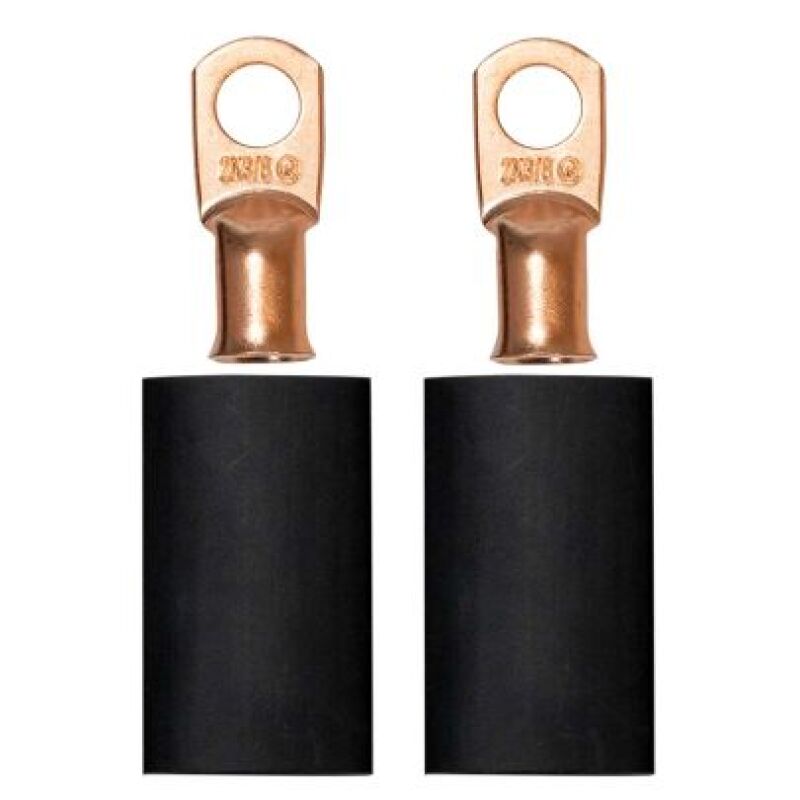Moroso 3/8in Dia Stud 2 GA Wire Crimp/Solder Battery Cable Terminal Kit (2 Pack) Battery Accessories Moroso