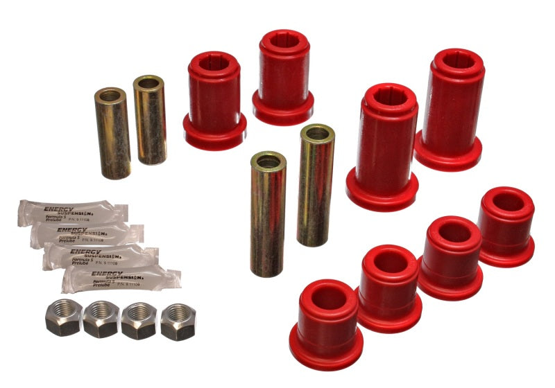 Energy Suspension 01-06 GM Silverado C2500 HD 2WD/K2500 HD 4WD Red Front End Control Arm Bushing Set Bushing Kits Energy Suspension