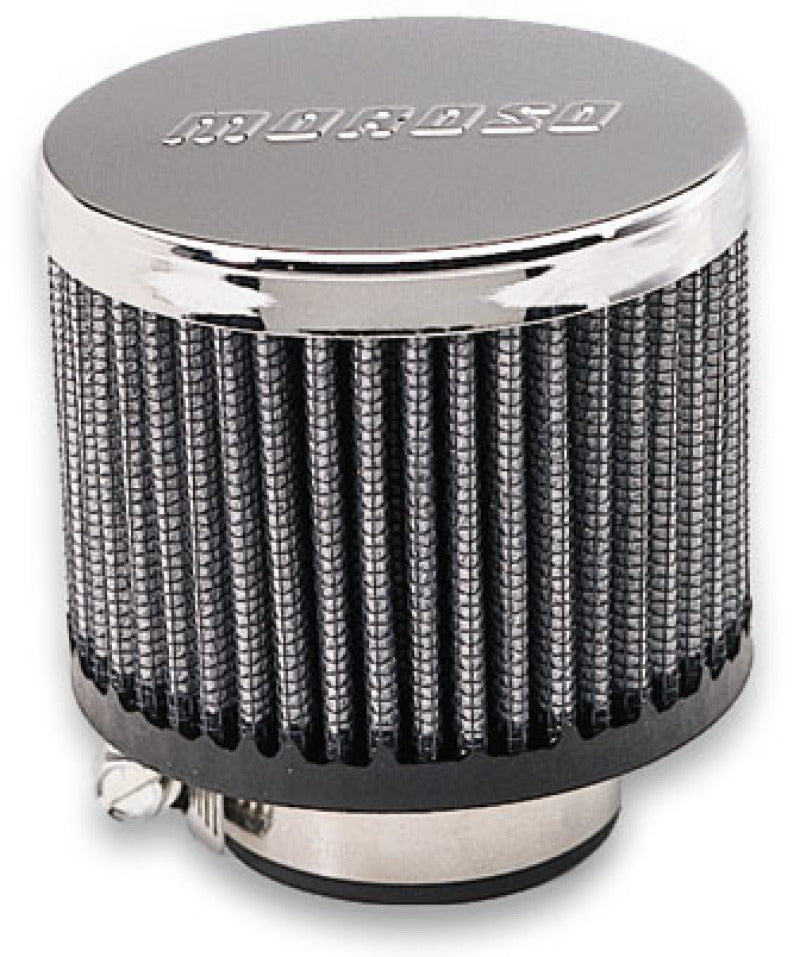 Moroso Filtered Valve Cover Breather - Clamp-On - No Hood - 1-3/8in ID Valve Covers Moroso