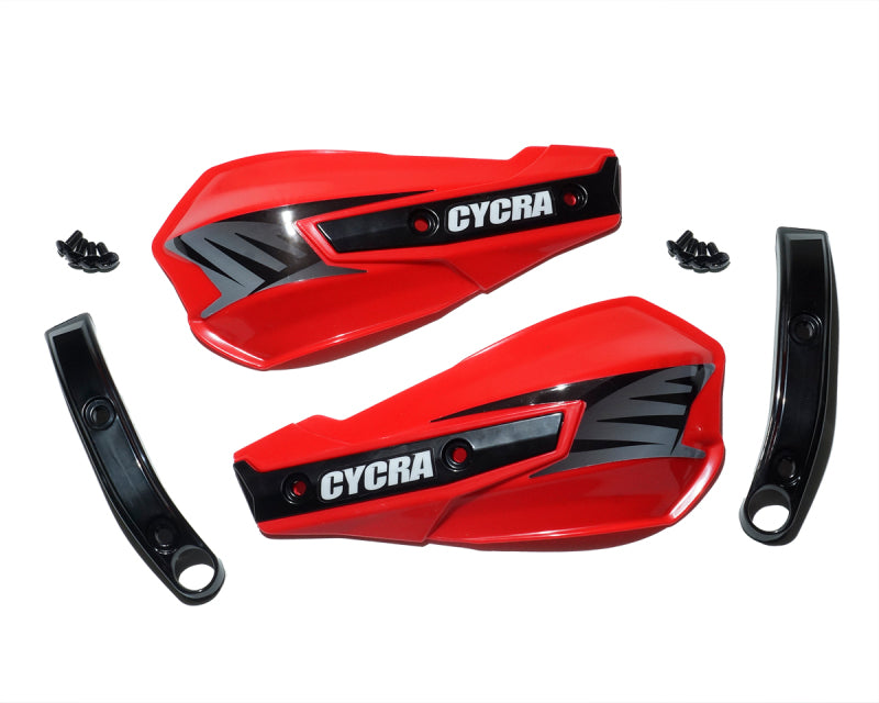 Cycra Vortex Replacement Hand Shields w/Abrasion Guards - Red Hand Guards Cycra