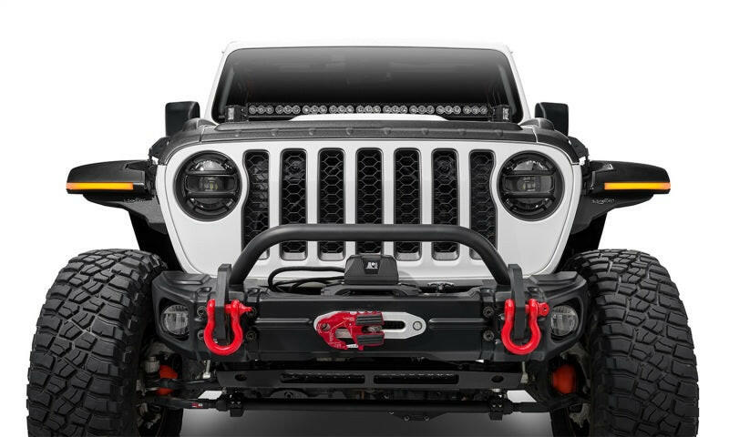 Bushwacker 18-22 Jeep Wrangler 2/4dr / 20-22 Jeep Gladiator Trail Armor Hood Armor (3pc) - Tex. Blk Body Armor & Rock Rails Bushwacker
