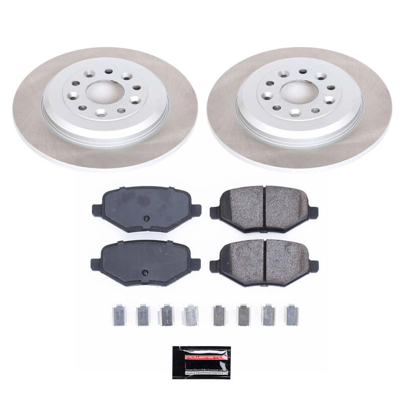 Power Stop 13-15 Lincoln MKX Rear Semi-Coated Rotor Kit Brake Kits - Performance Blank PowerStop