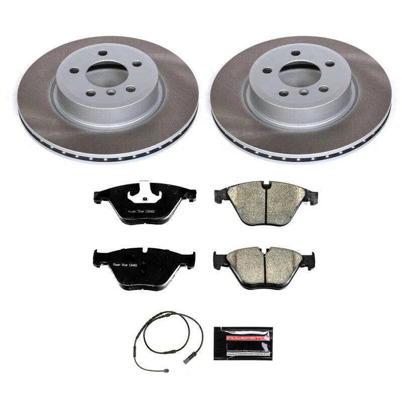 Power Stop 14-16 BMW 528i Front Semi-Coated Rotor Kit Brake Kits - Performance Blank PowerStop