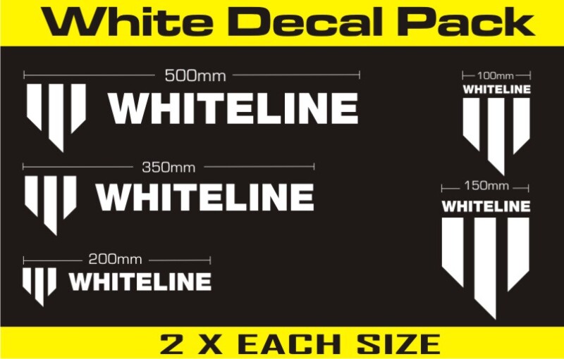 Whiteline Branded Decal Pack - White Stickers/Decals/Banners Whiteline