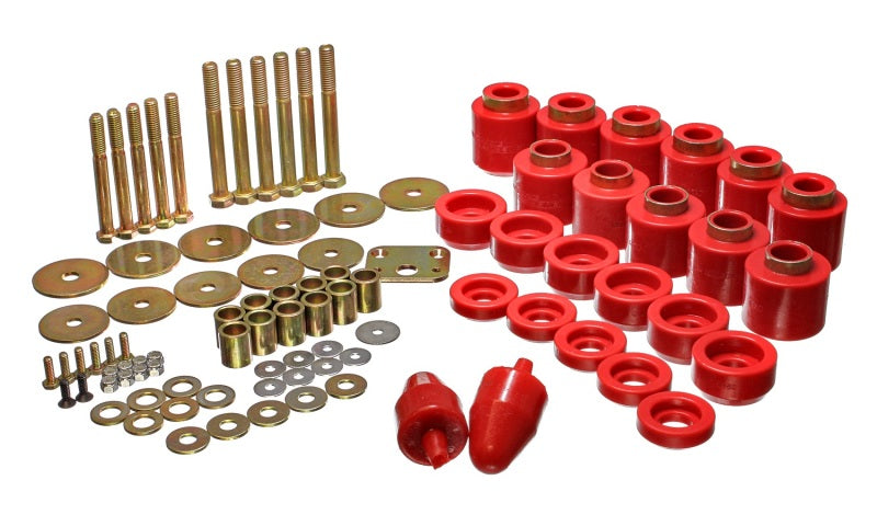 Energy Suspension 1in Body Lift Kit - Red Bushing Kits Energy Suspension