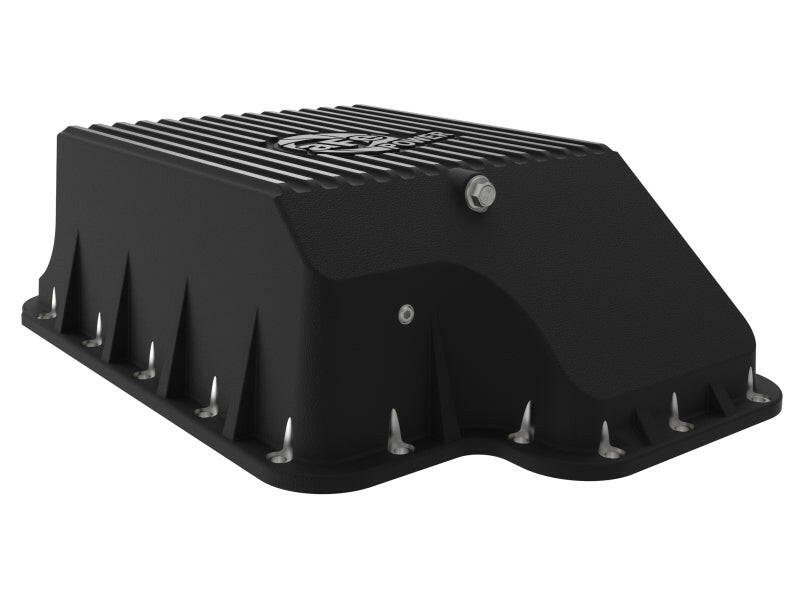aFe Transmission Pan (Black); Ford Diesel Trucks 03-10 V8-6.0/6.4L (td) Diff Covers aFe