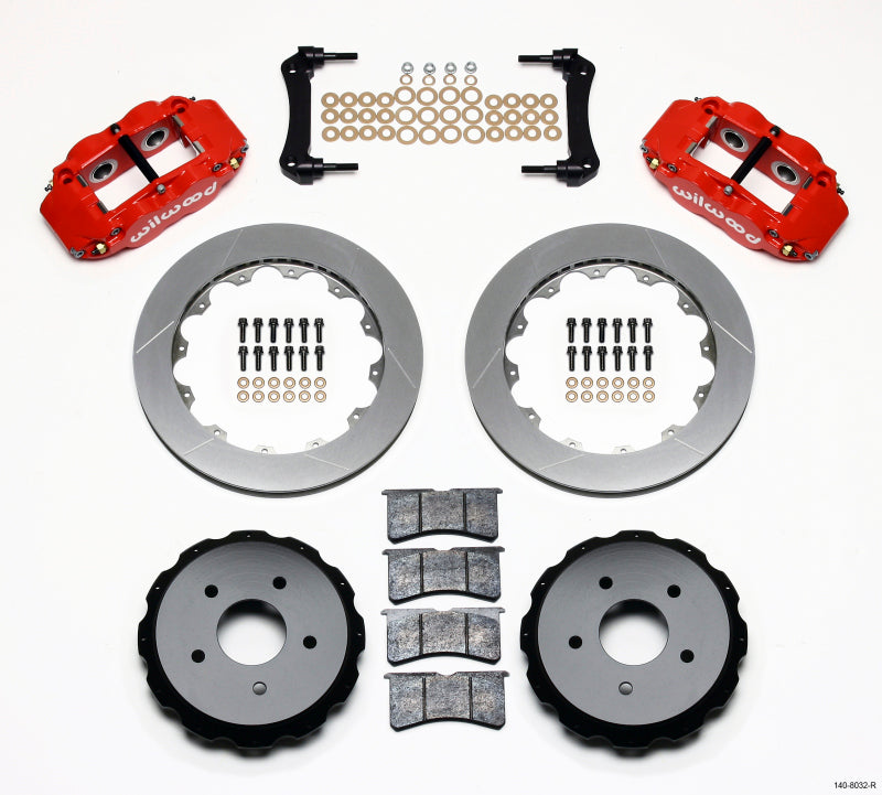Wilwood Narrow Superlite 4R Rear Kit 12.88in Red 97-04 Corvette C5/Z06 Big Brake Kits Wilwood