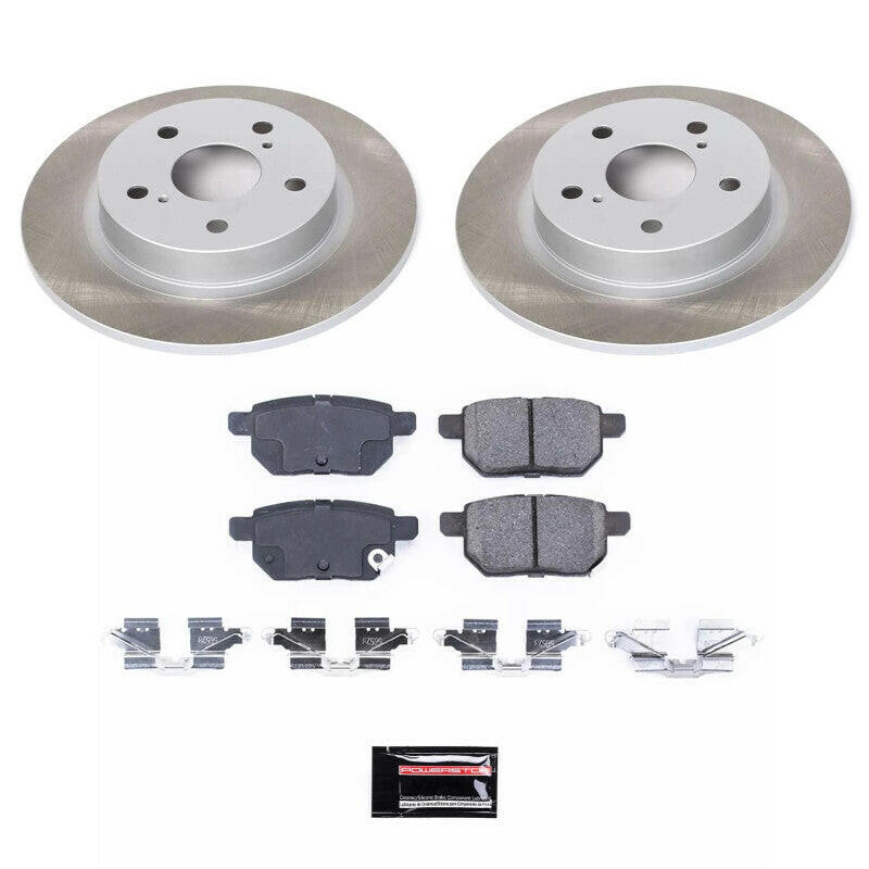 Power Stop 11-16 Scion tC Rear Semi-Coated Rotor Kit Brake Kits - Performance Blank PowerStop