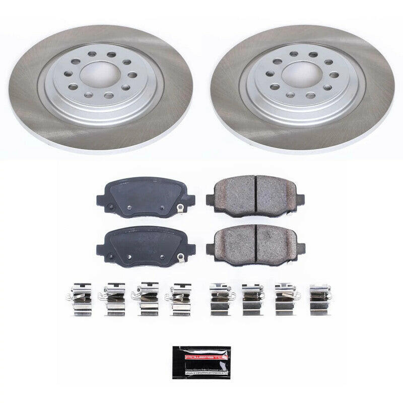 Power Stop 14-22 Jeep Cherokee Rear Semi-Coated Rotor Kit Brake Kits - Performance Blank PowerStop