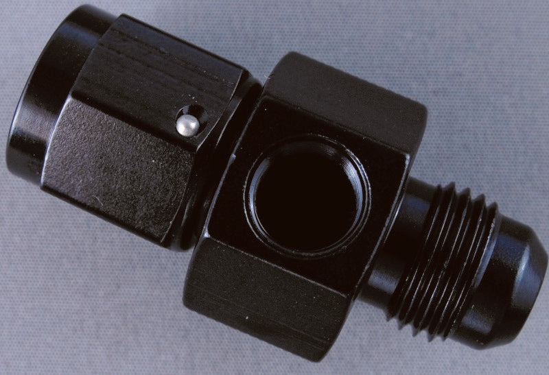 Fragola Inline Gauge Adapter -6AN Male x -6AN Fem - Black Gauge Components Fragola