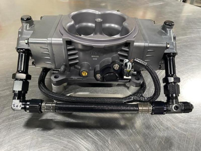 Fragola 8AN Holley Term. Stealth EFI Feed Line Kit - Black Hose Fuel Lines Fragola