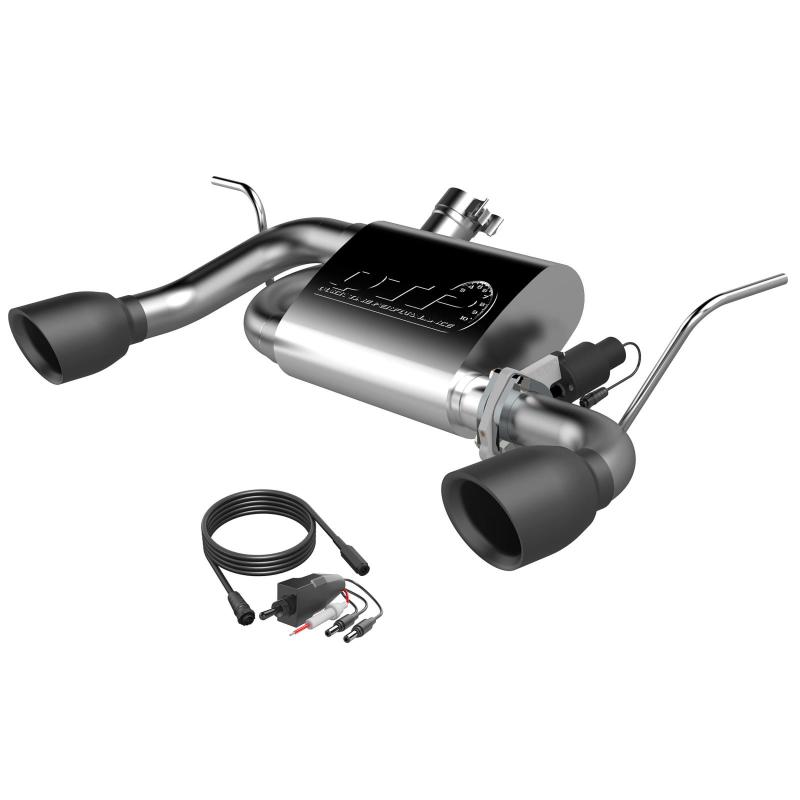 QTP 2007-2018 Jeep Wrangler JK QTP Screamer Axle Back Black Tips Axle Back QTP