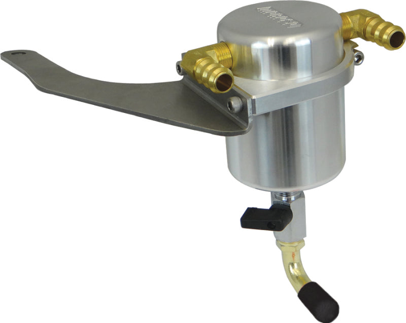 Moroso 15-17 Ford Mustang GT Air/Oil Separator Catch Can - Large Body - Billet Aluminum Oil Catch Cans Moroso