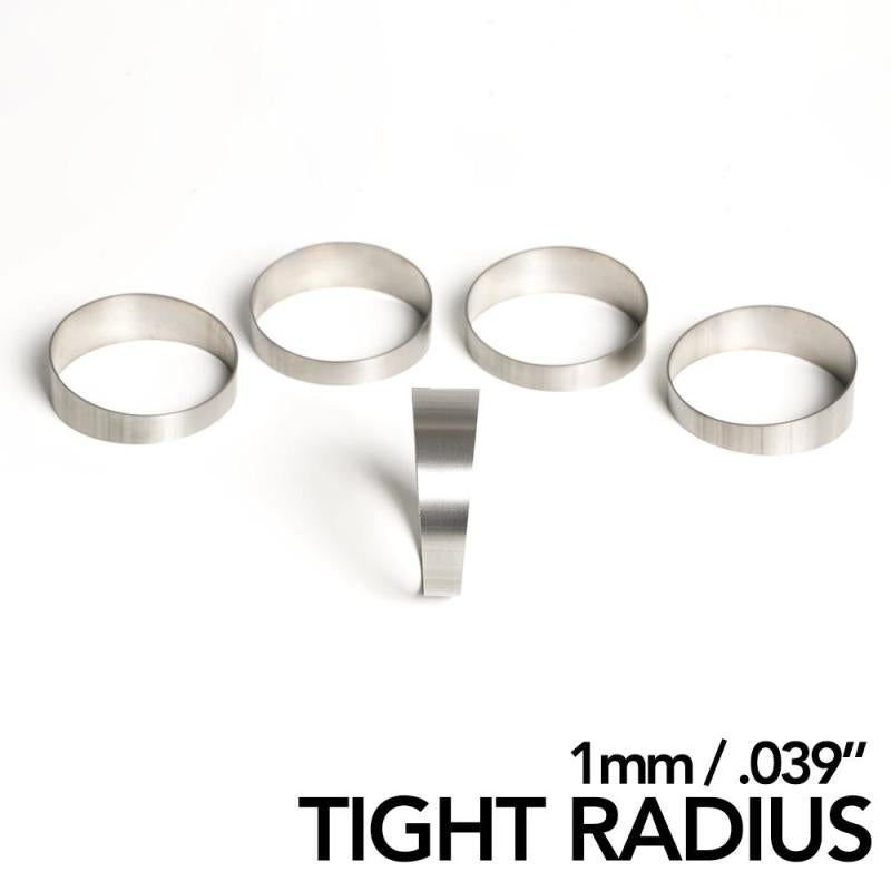 Ticon Industries 1.5in 45 Degree 2.55in CLR Tight Radius 1mm Wall Titanium Pie Cuts - 5pk Titanium Tubing Ticon