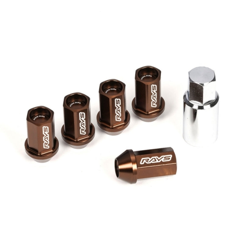 Rays Dura-Nut L42 Straight Type 14X1.50 - 16 Lug + 4 Lock Set - Bronze Lug Nuts Rays