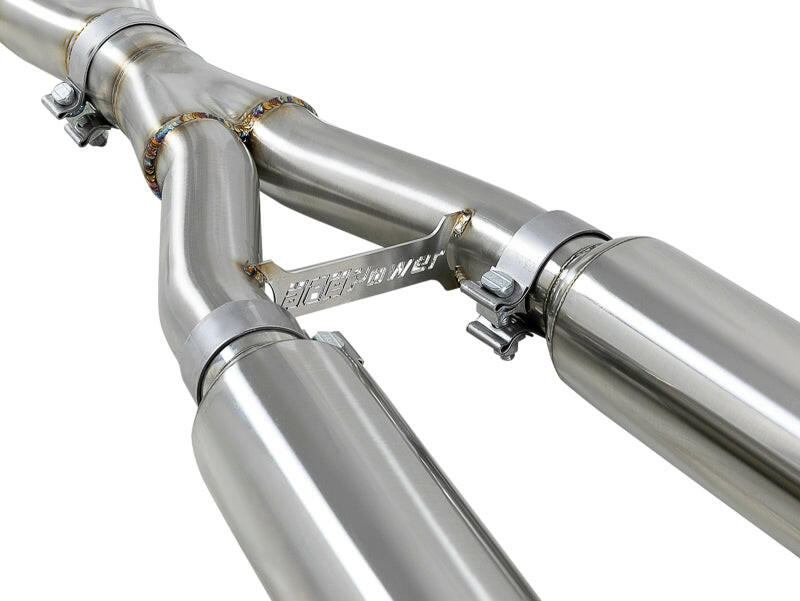 aFe Takeda 2.5in 304 SS Cat-Back Exhaust System w/ Blue Flame Tips 16-18 Infiniti Q50 V6-3.0L (tt) Catback aFe