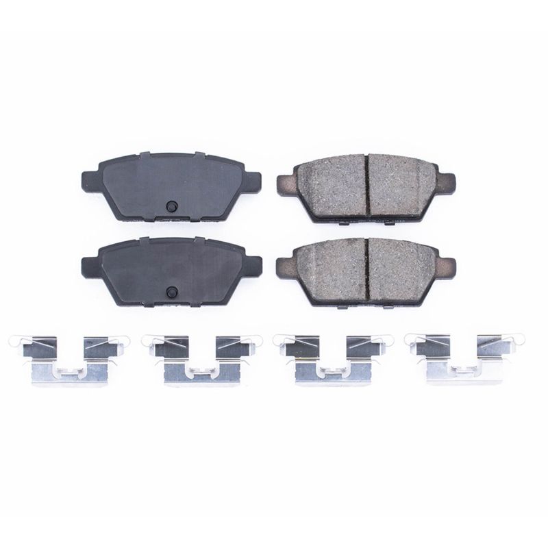 Power Stop 06-12 Ford Fusion Rear Z17 Evolution Ceramic Brake Pads w/Hardware Brake Pads - OE PowerStop