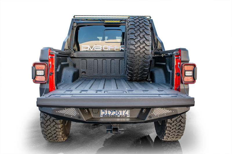 DV8 Offroad 2019+ Jeep Gladiator Universal Stand Up In-Bed Tire Carrier Chase Racks DV8 Offroad