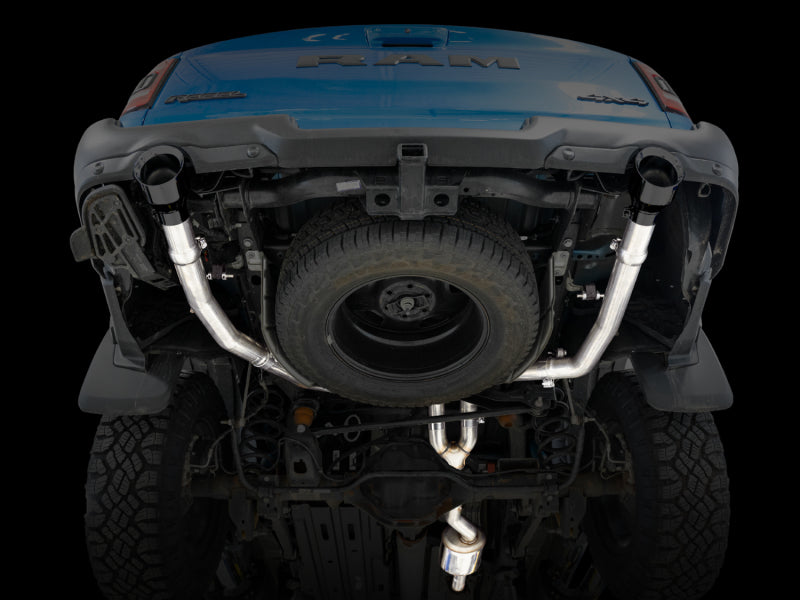 AWE Tuning 19-21 RAM 1500 5.7L (w/Cutouts) 0FG Dual Rear Exit Cat-Back Exhaust - Diamond Black Tips Catback AWE Tuning